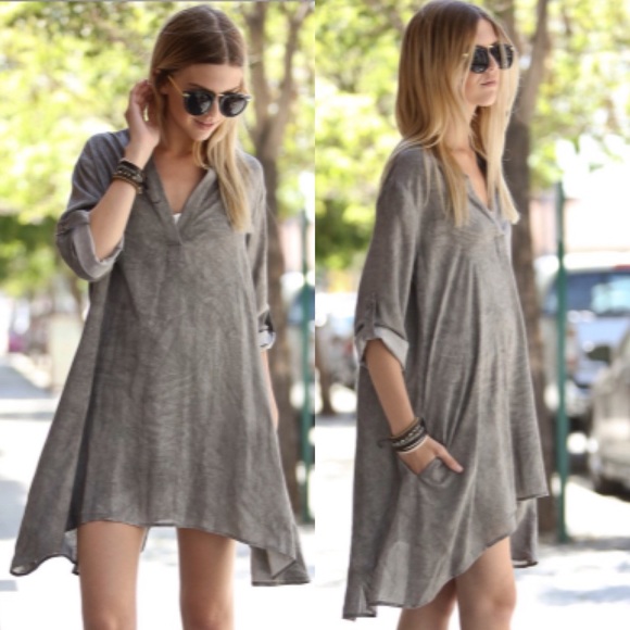 ❣LAST❣ Oversized Loose Boho Tunic Dress - Picture 3 of 4