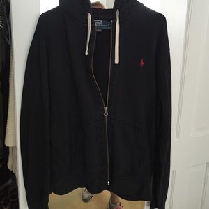 Men's black Polo hoodie