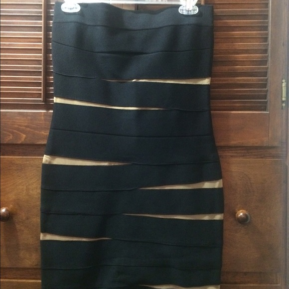 Forever 21 - body hugging elastic dress in black