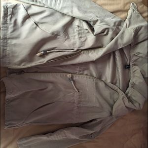 Brown faux suede coat