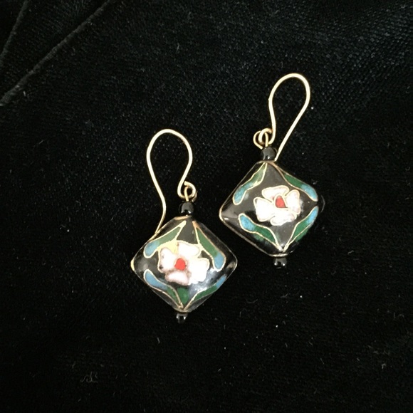 Vintage cloissone earrings. - Picture 4 of 4
