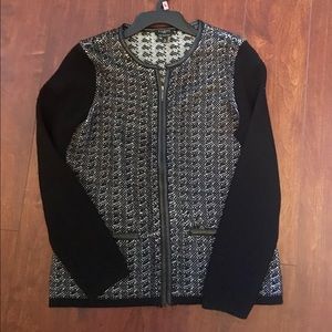 NWOT, Talbots zip up sweater with pockets