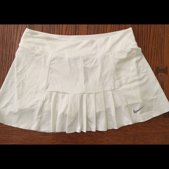 White tennis skirt