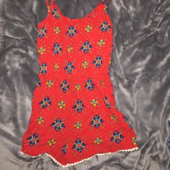 Red, Aztec romper - Picture 1 of 4