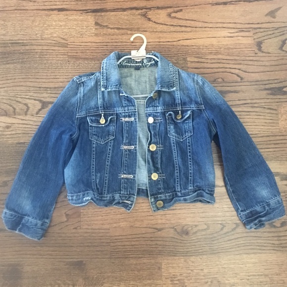 American eagle cropped denim jacket