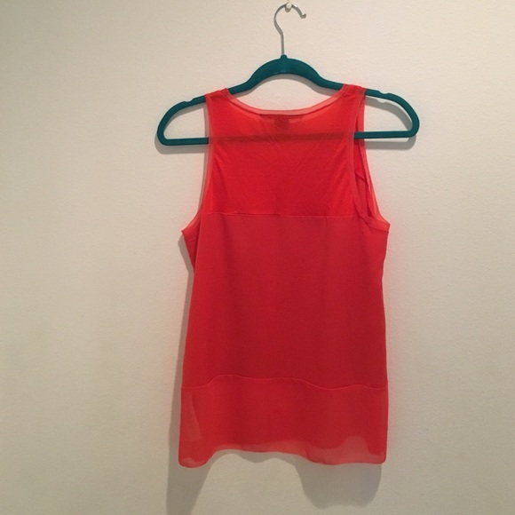 French concetion blood orange silk tank top - Picture 4 of 4