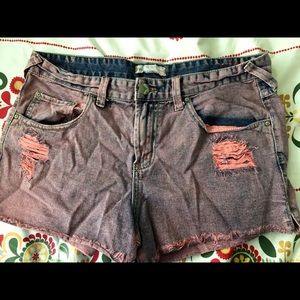 ree people embroidered high waisted shorts