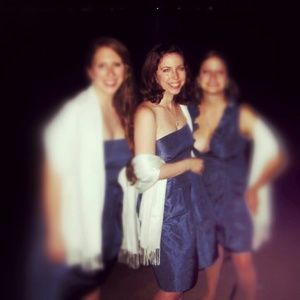 J Crew Caspian Blue Taffeta Lorelei Dress