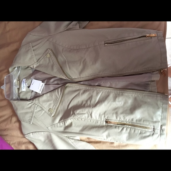 Leather Calvin Klein Jacket *NEVER WORN*