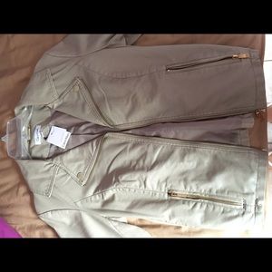 Leather Calvin Klein Jacket *NEVER WORN*