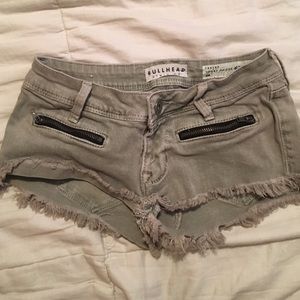 Army green shorts