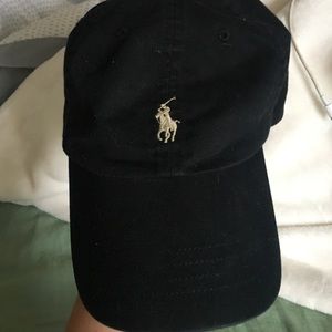 Black polo hat