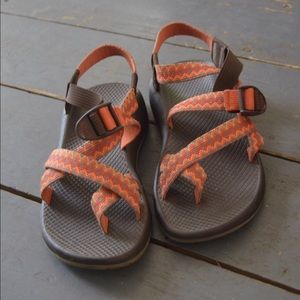 Orange Chaco sandals