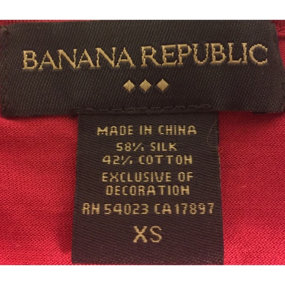 Banana Republic Tops - Banana Republic cami red silk/cotton blend w/lace Banana Republic Tops - Banana Republic cami red silk/cotton blend w/lace