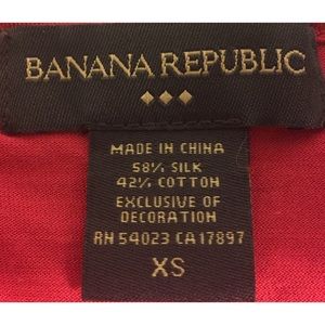 Banana Republic Tops - Banana Republic cami red silk/cotton blend w/lace Banana Republic Tops - Banana Republic cami red silk/cotton blend w/lace