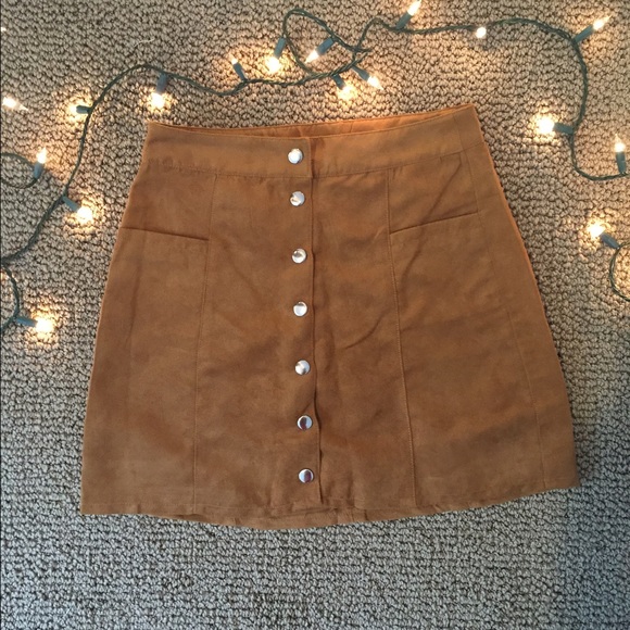 Faux suede skirt