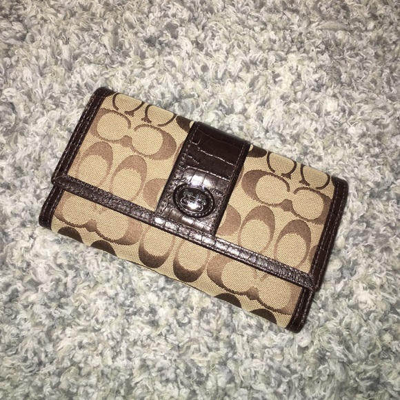 Coach checkbook wallet