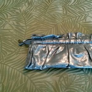 Metalic silver clutch