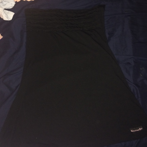Strapless Black Top