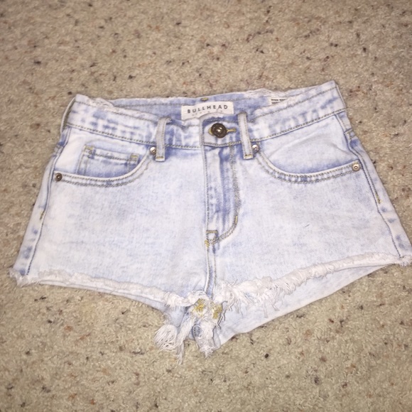 Denim light wash shorts