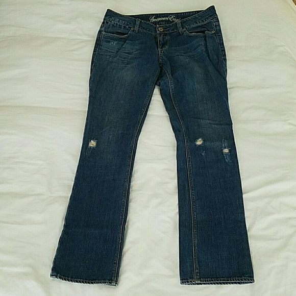American Eagle straight leg, medium wash jeans