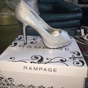 Rampage silver heels w/ box! Perfect for dress.