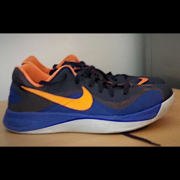 Blue/Orange Nike tennis shoes
