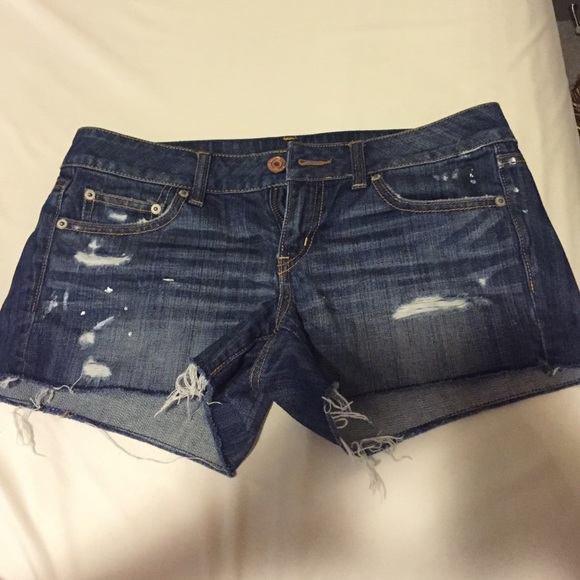 super cute, paint splattered cutoffs. worn once. - Picture 1 of 2