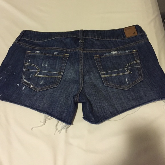 super cute, paint splattered cutoffs. worn once. - Picture 2 of 2