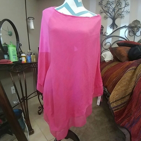 Pink poncho.     (LS1)