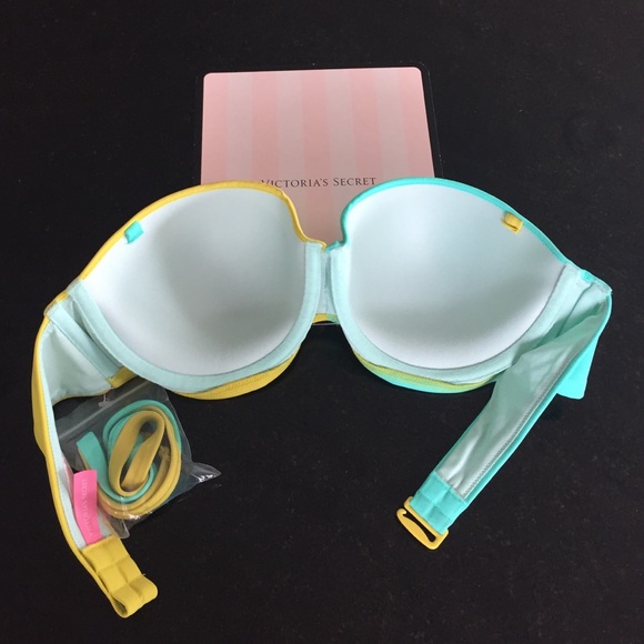 Victoria's Secret colorblock padded bandeau top - Picture 2 of 3