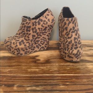 Mossimo leopard print booties.