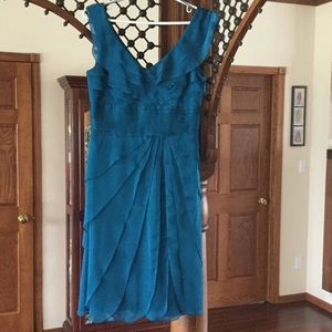 Teal. Adianna Papell Occasions Dress Size 6