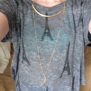 Gold multilayer necklace