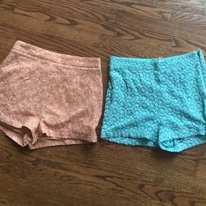 High Waisted Lace Shorts (2 pairs)