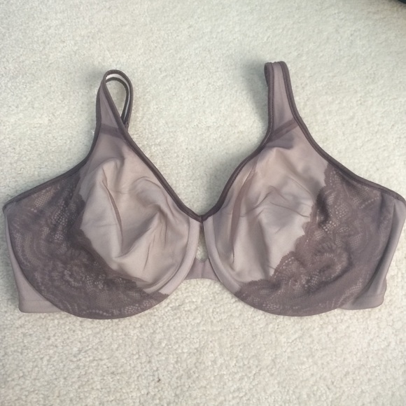 Purple & white lace Lilyette minimizer bra 36ddd