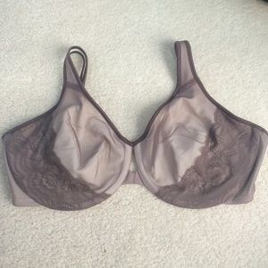 Purple & white lace Lilyette minimizer bra 36ddd