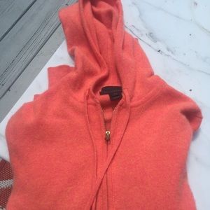 J. Crew Italian Cashmere Zip Up Hoodie