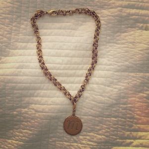 John Wind "M" pendent necklace