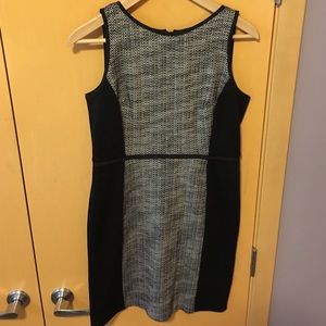 Petite Loft Black/white checked Dress