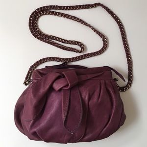 Junior Drake Purple Leather Crossbody