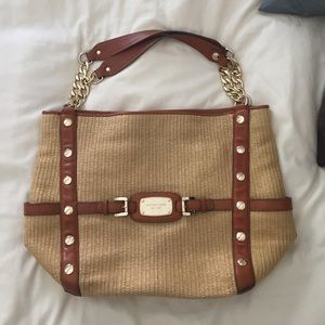 Wicker casual purse