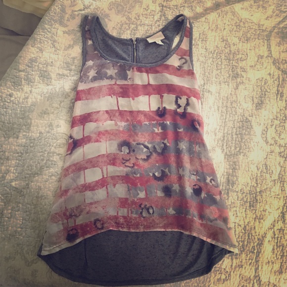 American flag tank top