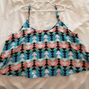 Colorful flowy tank top