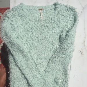 Free People Aqua Soft Sweater