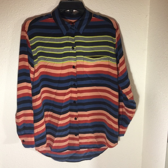 Equipment Silk Stripe Blouse