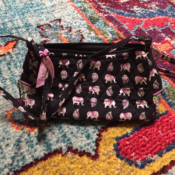 Small Vera Bradley Pink Elephants Crossbody