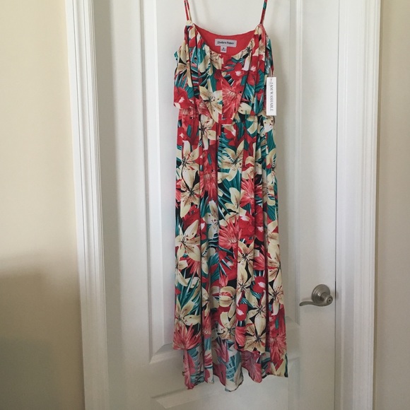 Hawaiian floral print sundress