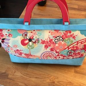 Bright patterned handbag