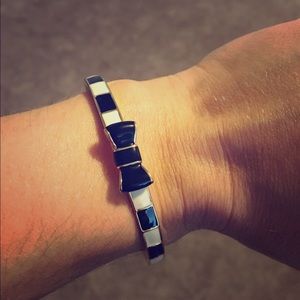 Kate Spade bow striped bangle